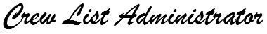 Crew List Administrator